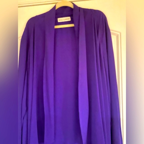 !!RARE!! Vintage NWOT SKULLZ LONDON Purple OS 3X ?PLUS Flowing Blouse Jacket - Picture 4 of 15